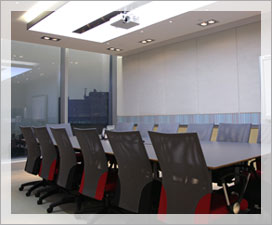 Led lighting used in commercial boardroom