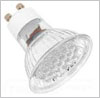 240v GU10 base led lights are direct replacements for traditional halogen down lights